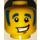 LEGO Geel Discowboy Minifiguur Hoofd (Verzonken solide nop) (3626 / 75025)