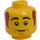 LEGO Geel Brandweerman Bob Minifiguur Hoofd (Verzonken solide nop) (3626 / 74156)