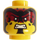 LEGO Geel Minifiguur Hoofd van Ancient Warrior (Verzonken solide nop) (3626)